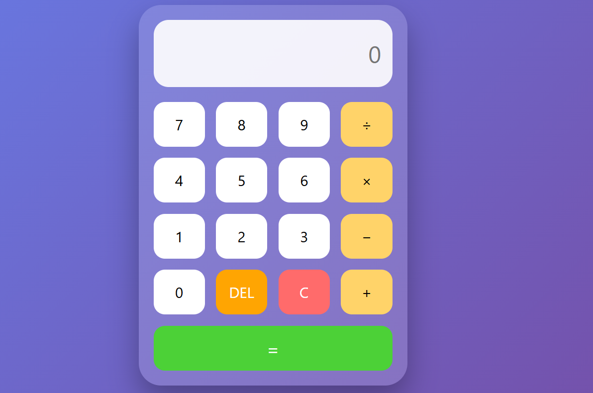 Modern Calculator project screenshot